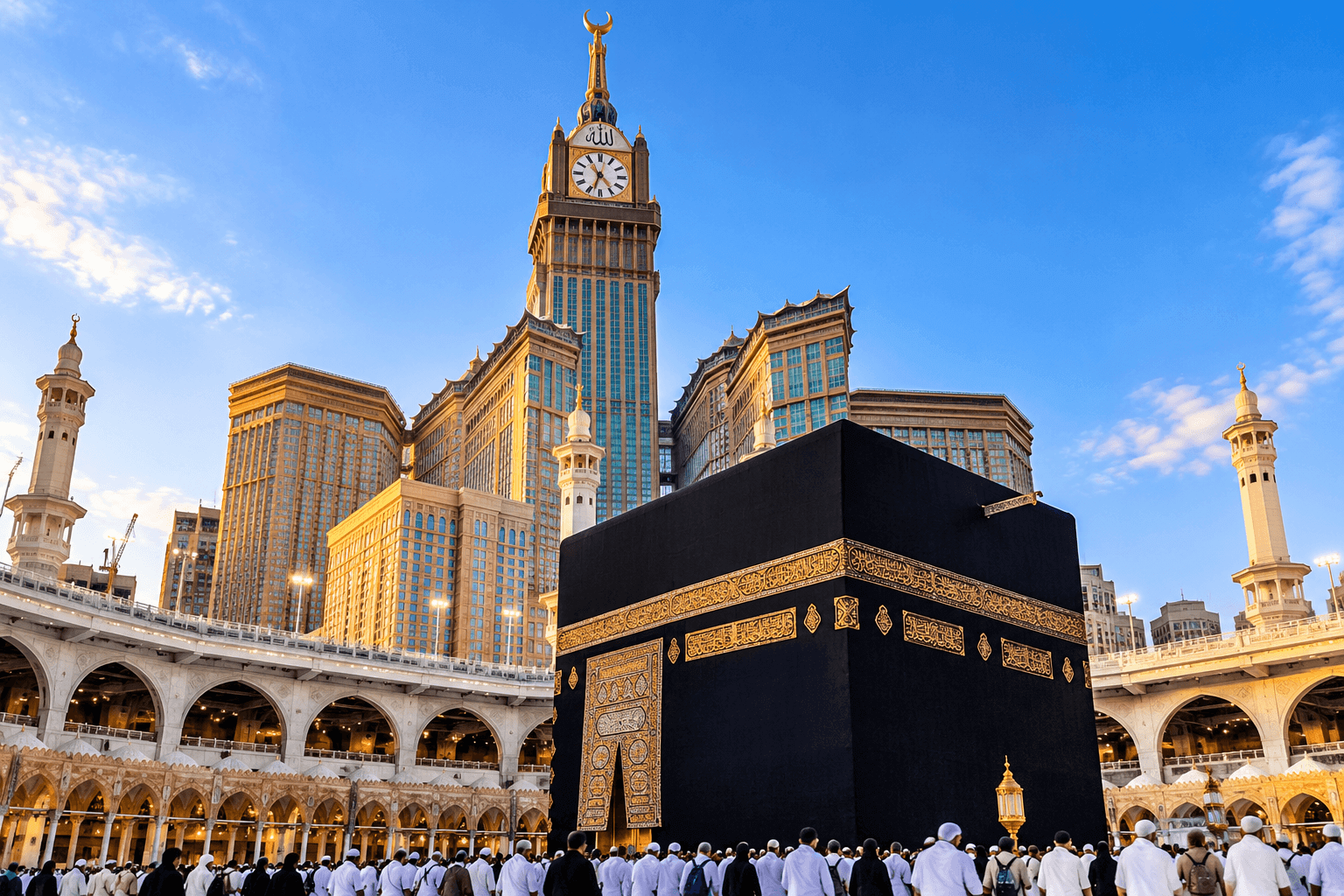 Kaaba beneath the Clock Tower